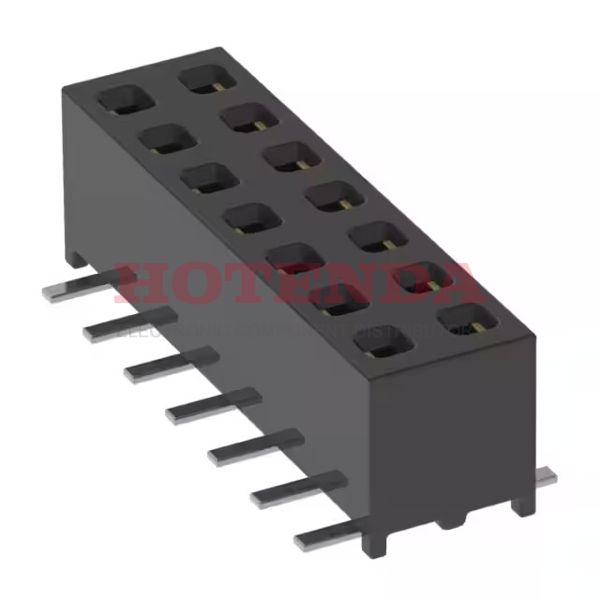 MMS-107-02-LM-DV - 2 RowsReceptacleSolderPhosphor BronzeSurface MountBulkGoldLiquid Crystal Polymer (LCP)14 PositionsFemale Socket