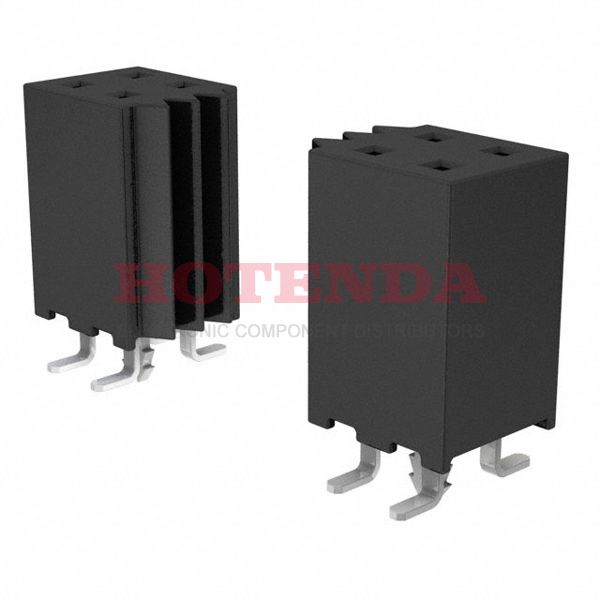 SQW-150-01-L-D-VS-LC-P - 2 Rows Receptacle Solder Phosphor Bronze Surface Mount Tube Gold Liquid Crystal Polymer (LCP) 100 Positions Forked