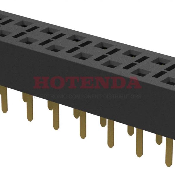 HLE-146-02-G-DV-TE - 2 Rows Receptacle Solder Beryllium Copper Through Hole Tube Gold Liquid Crystal Polymer (LCP) 92 Positions Female Socket