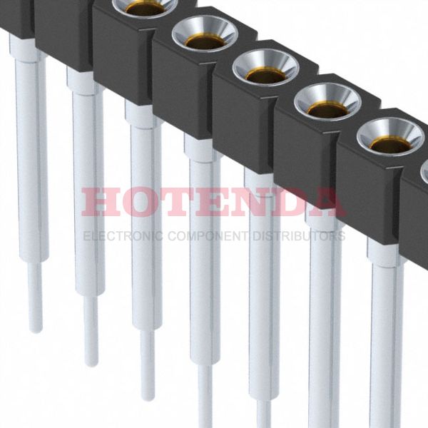 316-43-110-41-008000 - 1 Rows Elevated Socket Solder Beryllium Copper Through Hole Bulk Gold Polycyclohexylenedimethylene Terephthalate (PCT), Polyester 10 Positions Female Socket