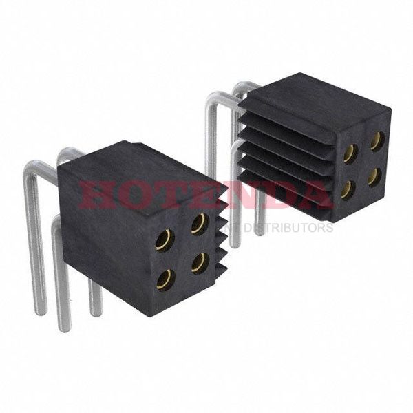 853-83-062-20-001101 - 2 Rows Socket Solder Beryllium Copper Through Hole, Right Angle Bulk Gold Polycyclohexylenedimethylene Terephthalate (PCT), Polyester, Glass Filled 62 Positions Female Socket