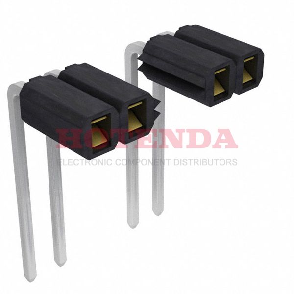 SSA-108-W-G-RA - 1 Rows Receptacle, Breakaway Wire Wrap Phosphor Bronze Through Hole, Right Angle Bulk Gold Polyethylene Terephthalate (PET), Polyester 8 Positions Female Socket