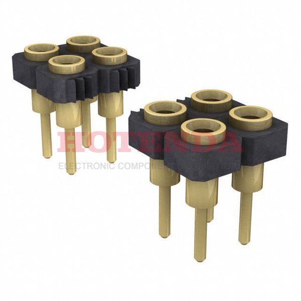 SDL-106-G-11 - 2 Rows Receptacle Solder Beryllium Copper Through Hole Tube Gold Liquid Crystal Polymer (LCP) 12 Positions Female Socket