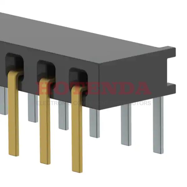 MMS-132-01-L-SH - SAMTEC MMS-132-01-L-SH Board-To-Board Connector, Horizontal, MMS Series, 32 Contacts, Receptacle, 2 mm, Through Hole