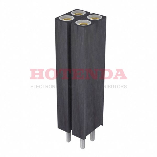 803-83-004-10-249101 - 2 RowsSocketSolderBeryllium CopperThrough HoleBulkGoldPolycyclohexylenedimethylene Terephthalate (PCT), Polyester, Glass Filled4 PositionsFemale Socket