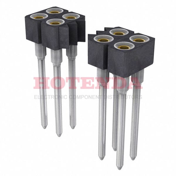 422-87-230-41-001101 - 2 Rows Socket Wire Wrap Beryllium Copper Through Hole Bulk Gold Polycyclohexylenedimethylene Terephthalate (PCT), Polyester, Glass Filled 30 Positions Female Socket