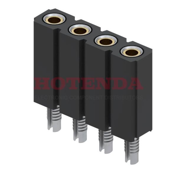 801-93-004-61-001000 - 1 RowsReceptaclePress-Fit, SolderBeryllium CopperThrough HoleBulkGoldPolycyclohexylenedimethylene Terephthalate (PCT), Polyester4 PositionsFemale Socket