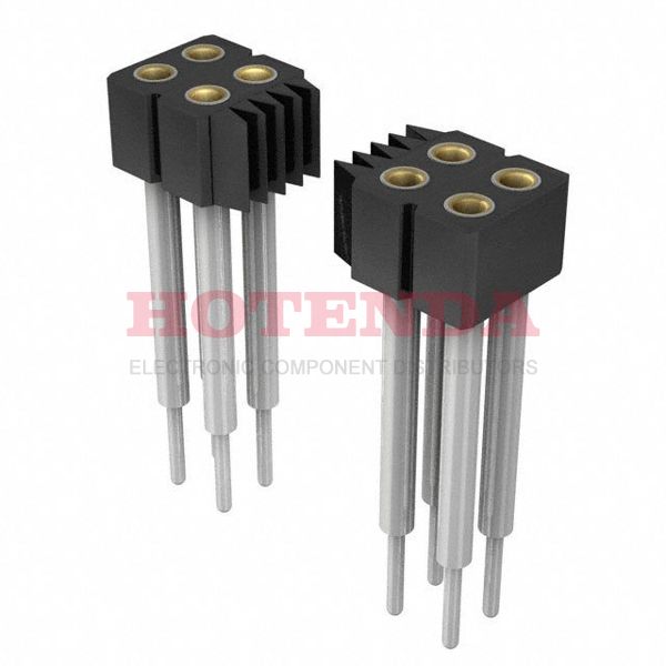 833-83-026-10-287101 - 2 Rows Socket Solder Beryllium Copper Through Hole Bulk Gold Liquid Crystal Polymer (LCP), Glass Filled 26 Positions Female Socket