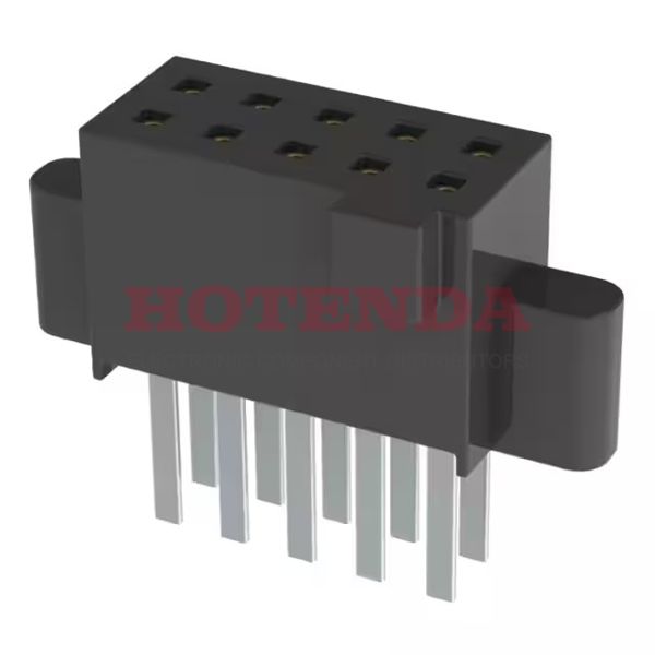 SFM-105-01-SM-D-P - 2 RowsReceptacleSolderBeryllium CopperThrough HoleBulkGoldLiquid Crystal Polymer (LCP)10 PositionsFemale Socket