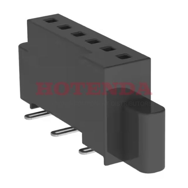 SFM-106-L2-L-S-K-TR - 1 Rows Receptacle Solder Beryllium Copper Surface Mount Tape &amp; Reel (TR) Gold Liquid Crystal Polymer (LCP) 6 Positions Female Socket