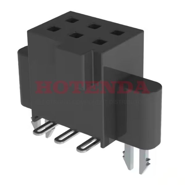 SFM-103-L2-L-D-LC-TR - 2 RowsReceptacleSolderBeryllium CopperSurface MountTape &amp; Reel (TR)GoldLiquid Crystal Polymer (LCP)6 PositionsFemale Socket