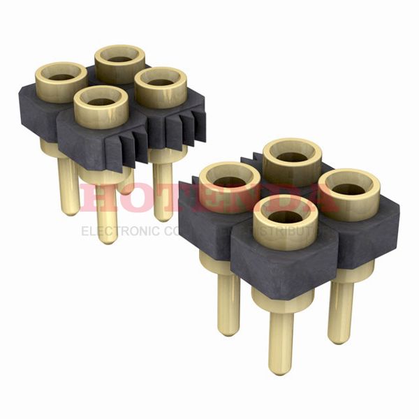 SDL-107-G-10 - 2 Rows Receptacle Solder Beryllium Copper Through Hole Tube Gold Liquid Crystal Polymer (LCP) 14 Positions Female Socket