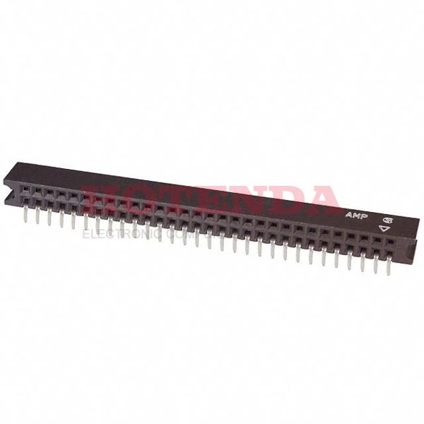 5-532955-9 - 2 Rows Receptacle Solder Phosphor Bronze Through Hole, Right Angle Tube Gold 60 Positions Female Socket