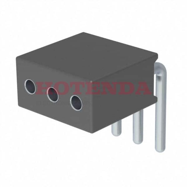 851-99-003-20-001000 - 1 Rows Receptacle Solder Beryllium Copper Through Hole, Right Angle Bulk Tin-Lead Polycyclohexylenedimethylene Terephthalate (PCT), Polyester 3 Positions Female Socket