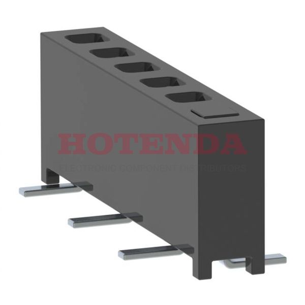 MMS-106-02-L-SV-01 - 1 RowsReceptacleSolderPhosphor BronzeSurface MountBulkGoldLiquid Crystal Polymer (LCP)6 PositionsFemale Socket