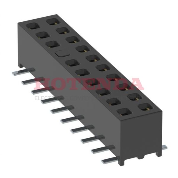 MMS-110-02-L-DV-13-K-TR - 2 RowsReceptacleSolderPhosphor BronzeSurface MountTape &amp; Reel (TR)GoldLiquid Crystal Polymer (LCP)20 PositionsFemale Socket