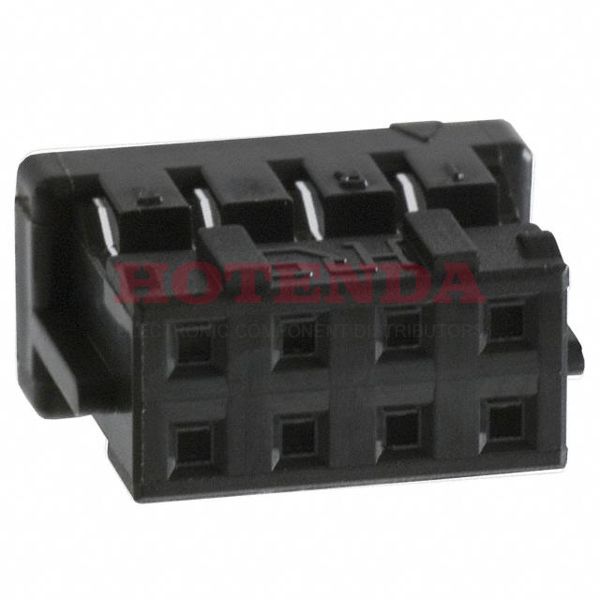 DF11-8DS-2C - 2 Rows Receptacle Bulk Black 8 Positions Free Hanging (In-Line) Female Socket Crimp DF11 Plastic