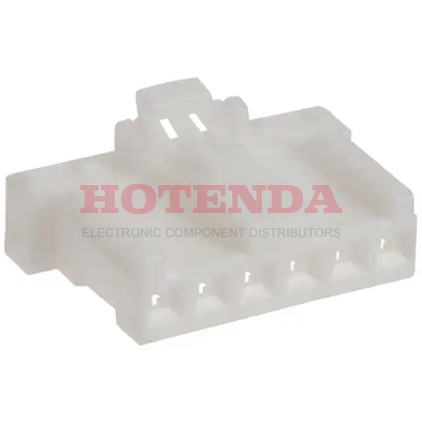 DF1E-6S-2.5C - 1 Rows Receptacle Bulk White 6 Positions Free Hanging (In-Line) Female Socket Crimp DF1E Polyamide