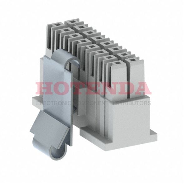 IPD1-08-D-K-M - 2 Rows Receptacle Tube White 16 Positions Free Hanging (In-Line) Female Socket Crimp Mini Mate® IPD1