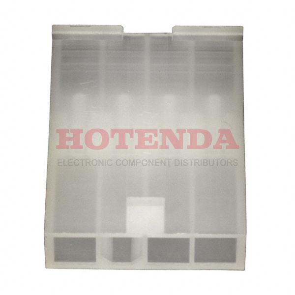 1586024-4 - 1 Rows Plug Bulk Natural Free Hanging (In-Line) Male Pin Crimp VAL-U-LOK Nylon