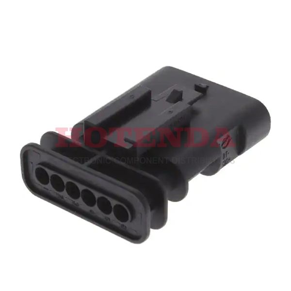 1-2141324-1 - 1 Rows Black 6 Positions