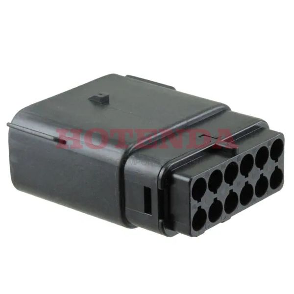 0194190017 - 2 Rows Plug Bulk 12 Positions Free Hanging (In-Line) Male Pin Crimp MX150L 19419