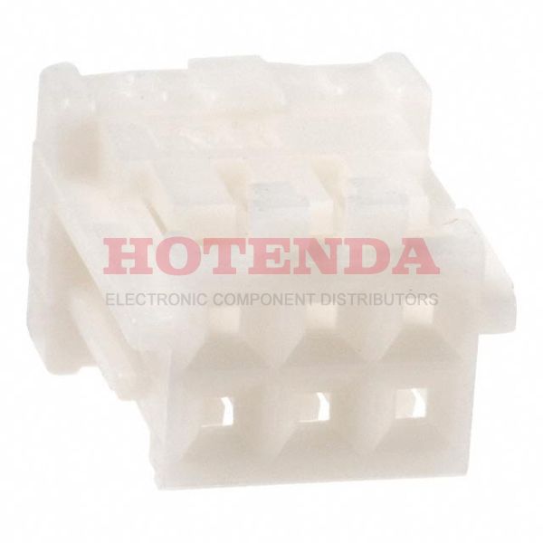 DF1B-6DS-2.5RC - 2 Rows Receptacle Bulk White 6 Positions Free Hanging (In-Line) Female Socket Crimp, IDC DF1B Polyamide