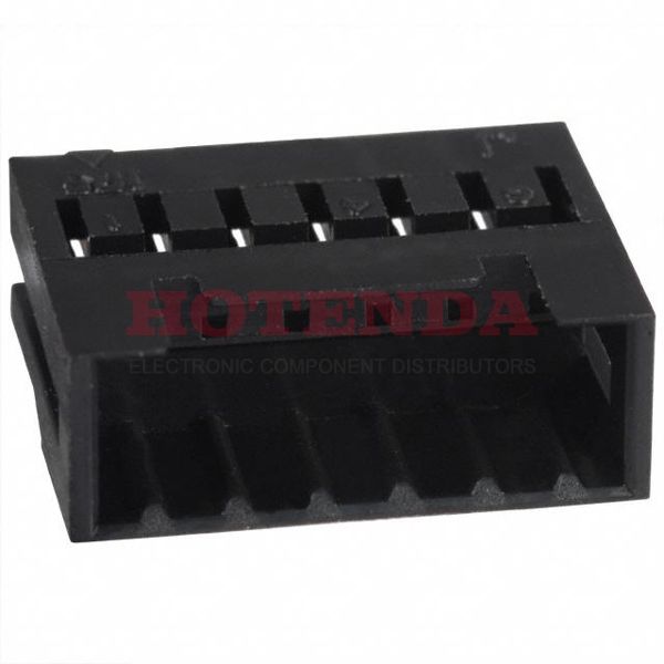 DF3-6EP-2C - 1 Rows Plug Bulk Black 6 Positions Free Hanging (In-Line) Male Pin Crimp DF3 Polyamide