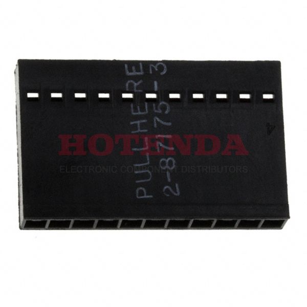 2-87175-3 - 1 Rows Receptacle, Socket Bulk Black Polyester