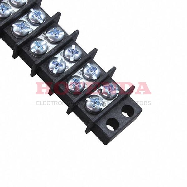 1510 - Bulk 2 Rows Chassis, Panel Barrier Block Closed 1500 0.375 9.53mm 2 Wall (Dual) 10 Circuits Polyphenylene Oxide (PPO)