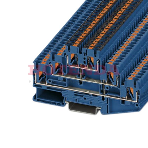 3000716 - DIN Rail Terminal Blocks PT 2,5-3PV BU