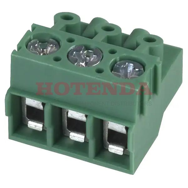 1935022 - Pluggable Terminal Blocks 3 Pos 5mm pitch Plug 26-14 AWG Screw