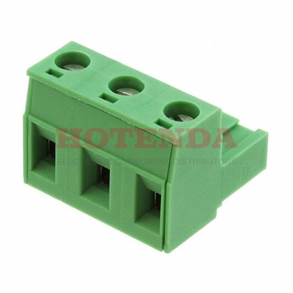 1767012 - Conn Terminal Blocks F 3 POS 7.62mm Screw RA Cable Mount 12A