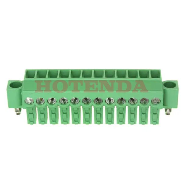 1-284510-2 - Conn Terminal Block F 12 POS 3.5mm Screw RA Panel Mount 11A/Contact