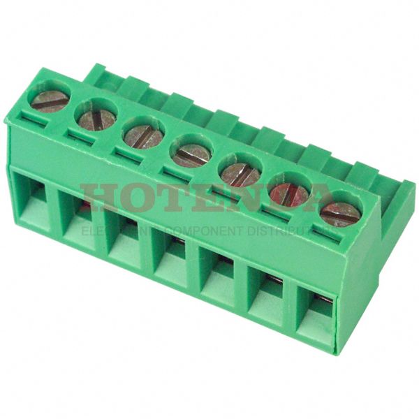 ED950/7 - Conn Terminal Block F 7 POS 5mm Screw RA Cable Mount 15A