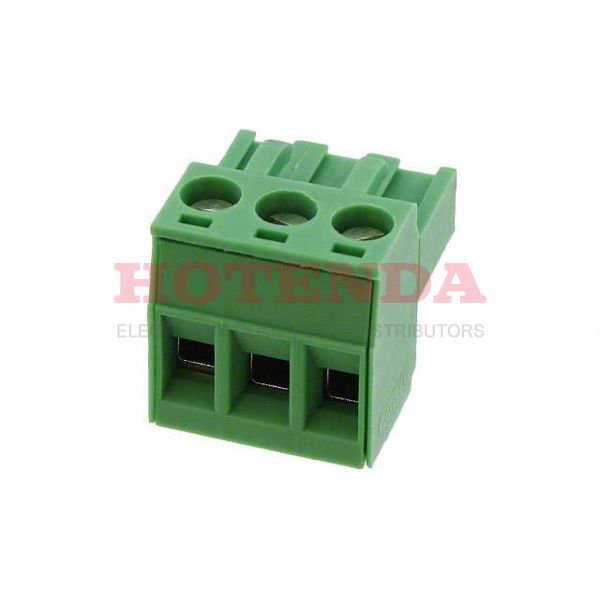 1779848 - Conn Terminal Blocks F 3 POS 5mm Screw RA Cable Mount 12A