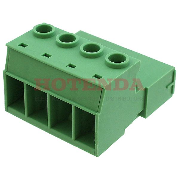 1969399 - Bulk 0.400 10.16mm Green 1 Levels Free Hanging (In-Line) Plug, Male Pins COMBICON IPC Polyamide (PA), Nylon Silver