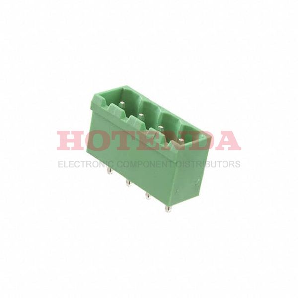 EBPA-04-C-C - Bulk 0.197 5.00mm Green 1 Levels Through Hole Header, Male Pins, Shrouded (4 Side) EB Polyamide (PA66), Nylon 6/6 Tin Brass