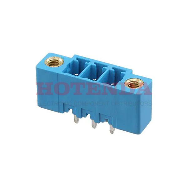TBP02R2W-381-03BE - Bulk 0.150 3.81mm Blue 1 Levels Through Hole Header, Male Pins, Shrouded (4 Side) TBP02R2W-381 Polyamide (PA66), Nylon 6/6 Tin Copper Alloy