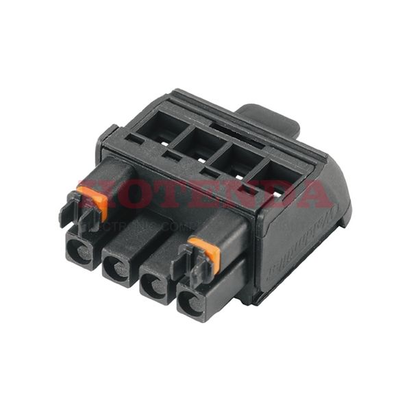 1069350000 - WEIDMULLER 1069350000 Wire-To-Board Connector, Clamp, Black, 4 Contacts, Receptacle, 5 mm, Screw, 1 Rows