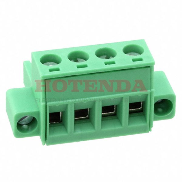 1795572 - Bulk 0.200 5.08mm Green 1 Levels Free Hanging (In-Line) Plug, Female Sockets COMBICON MSTB Polyamide (PA), Nylon Tin