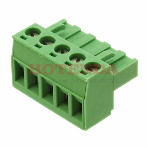1779864 - Bulk 0.197 5.00mm Green 1 Levels Free Hanging (In-Line) Plug, Female Sockets COMBICON MSTBT Polyamide (PA), Nylon