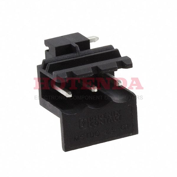 2915216 - Conn Shrouded Header HDR 3 POS 5mm Solder RA Thru-Hole
