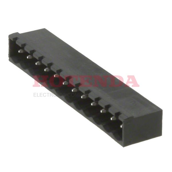0395221012 - Bulk 0.197 5.00mm Black 1 Levels Through Hole Header, Male Pins, Shrouded (4 Side) Eurostyle ESE 39522 Polyamide (PA66), Nylon 6/6 Tin Brass