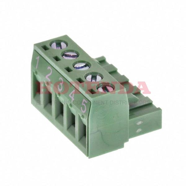 0395305105 - Conn Eurostyle Block F 5 POS 5.08mm Screw RA Cable Mount 15A/Contact