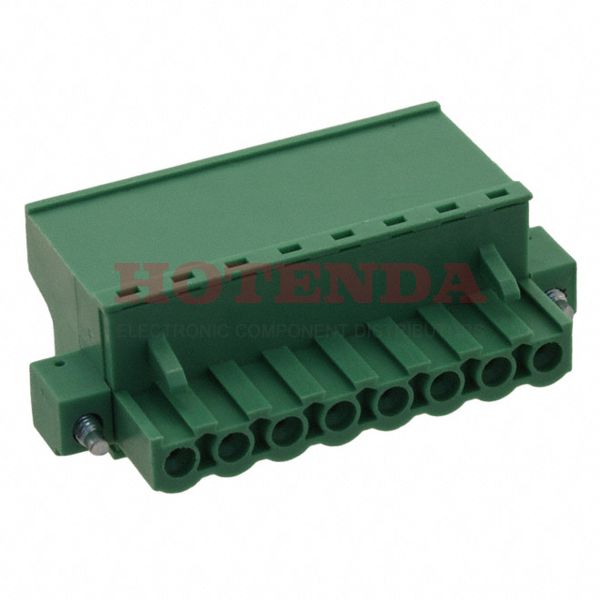 20020012-G081B01LF - 8 Position Terminal Block Plug, Female Sockets 0.197" (5.00mm)180° Free Hanging (In-Line)