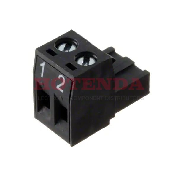 0395300102 - Conn Eurostyle Block F 2 POS 5.08mm Screw RA Cable Mount 15A/Contact
