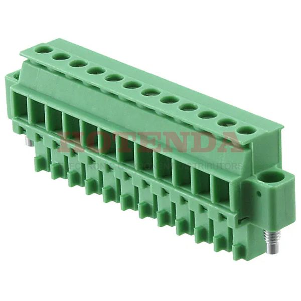 1828443 - Conn Terminal Blocks F 12 POS 3.81mm Screw ST Panel Mount 8A