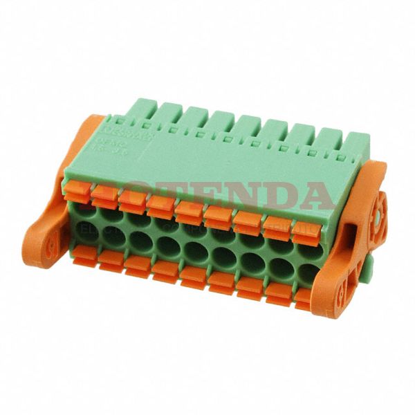 1790551 - Pluggable Terminal Blocks 9 Pos 3.5mm Dbl Row Plug 24-16AWG Spring