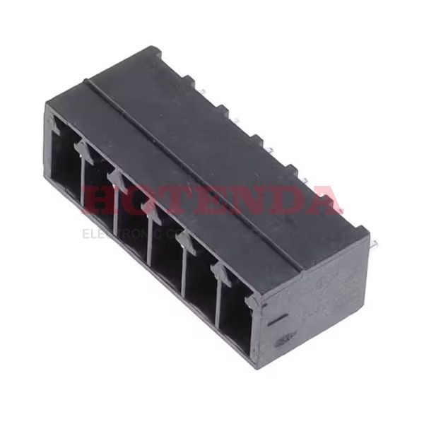 OQ061G000000G - Bulk 0.138 3.50mm Black 1 Levels Through Hole Header, Male Pins, Shrouded (4 Side) OQ Liquid Crystal Polymer (LCP) Tin Copper